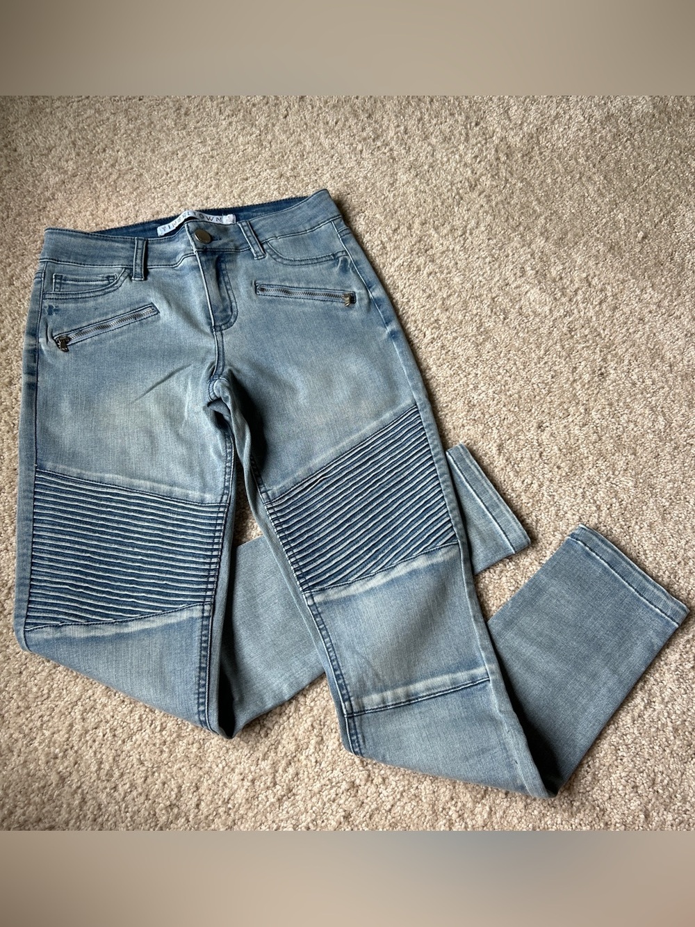Stretch Moto Denim Jeans Tinseltown Juniors Size 5